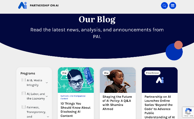 PAI Blog Screenshot